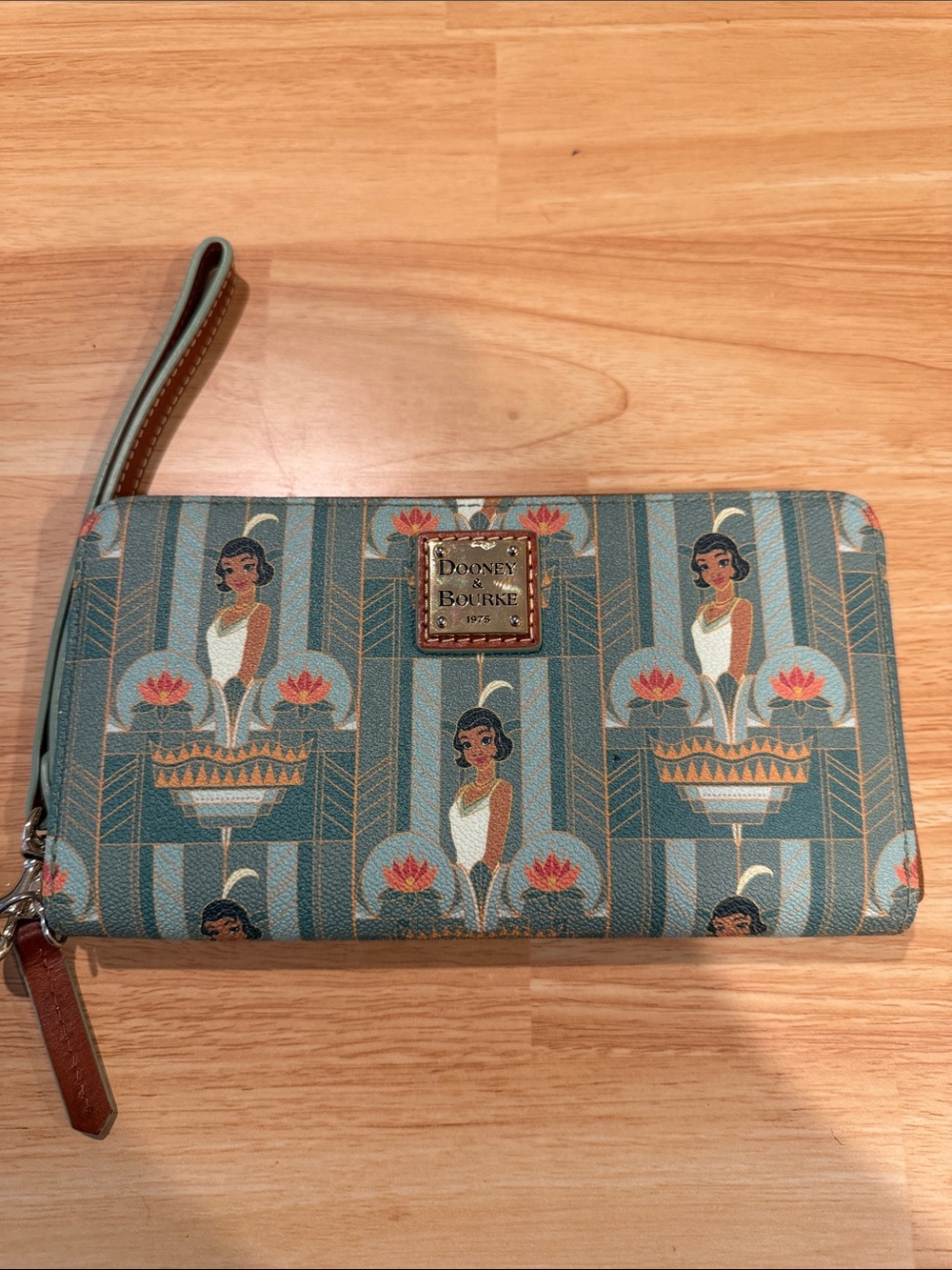 Dooney & Bourke Princess Tiana Zip Wristlet Wallet
